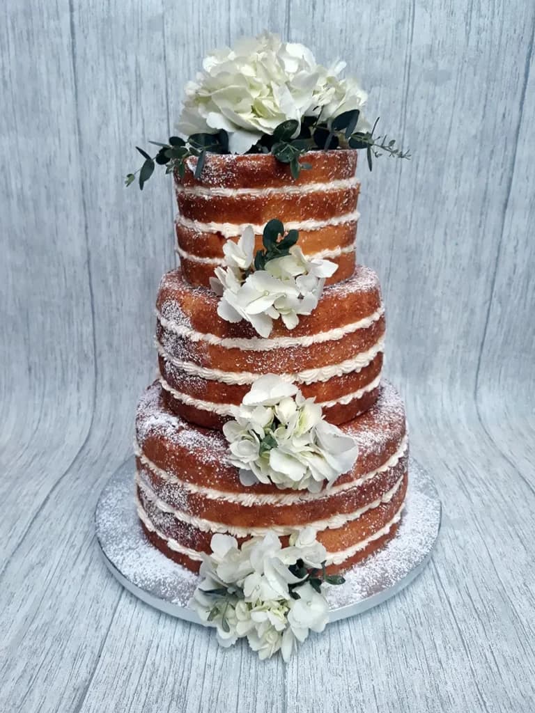 Bespoke wedding cake - elegant white design
