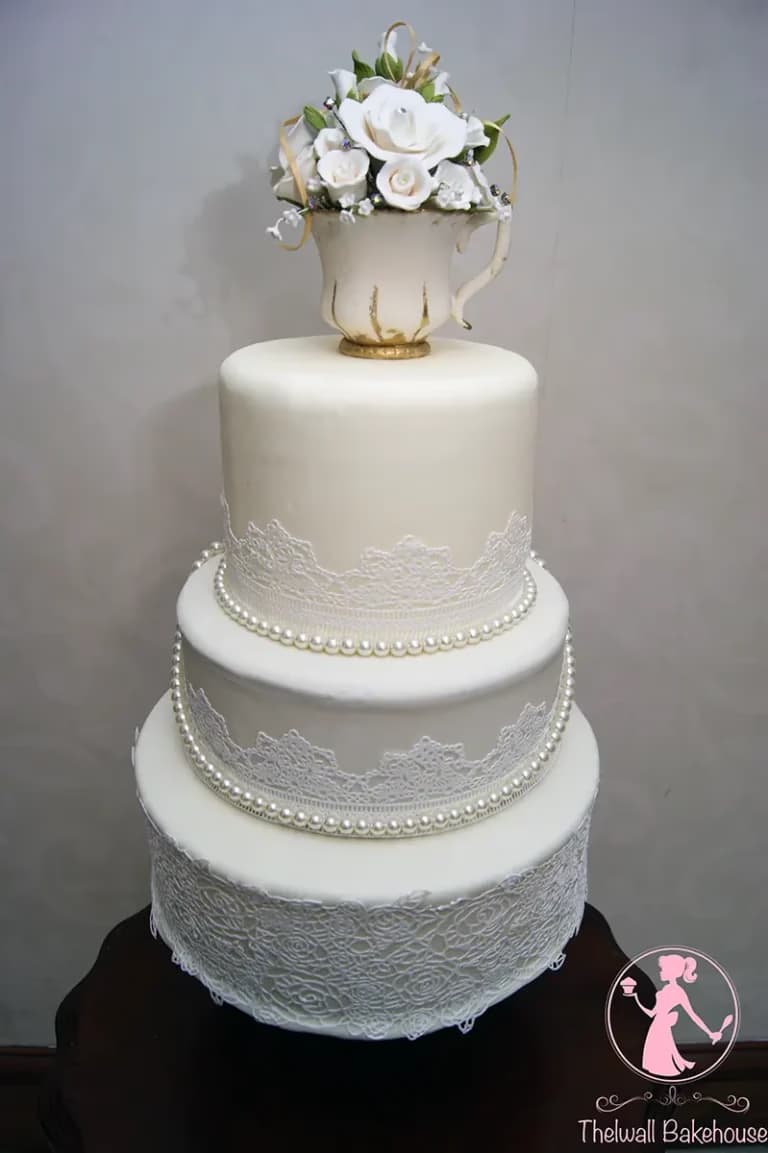 Bespoke wedding cake - three-tier design