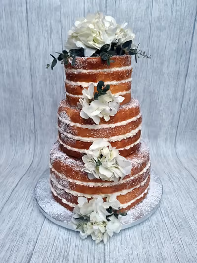 Bespoke wedding cake - elegant white design